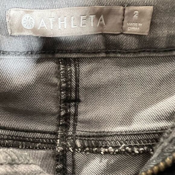 Athleta skinny cropped sculptek Jeans Grey Denim Sculpting technology Size 2 - Picture 11 of 16